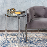 Приставной столик со стеклянной столешницей Deimos варинант исполнения - 6 | Loft Concept во Владивостоке