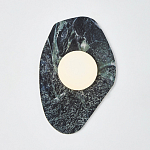 Бра с каменным основанием и плафоном из стекла в форме шара Shaw Marble Lighting варинант исполнения - 2 | Loft Concept во Владивостоке