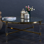 Кофейный столик со столешницей из стекла Crossy варинант исполнения - 6 | Loft Concept во Владивостоке