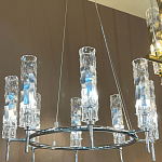 Люстра подвесная круглая с 8-ю цилиндрическими плафонами из стекла LIAISON варинант исполнения - 2 | Loft Concept во Владивостоке