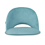 Барный стул со спинкой на 4-х деревянных ножках Голубой Велюр Ava Charm варинант исполнения - 2 | Loft Concept во Владивостоке