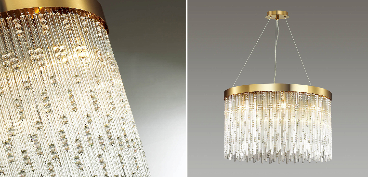 Люстра Hailstorm Rain Kerri Chandelier gold 60 Люстра Hailstorm Rain Kerri Chandelier gold 60 - Loft-Concept во Владивостоке