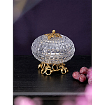 Конфетница из прозрачного рельефного стекла Eden Garden варинант исполнения - 5 | Loft Concept во Владивостоке