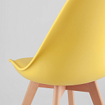 Стул с основой из пластика и мягким сиденьем Arvika Yellow варинант исполнения - 6 | Loft Concept во Владивостоке
