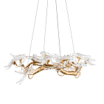 Люстра подвесная с прозрачными стеклянными птичками на ветвях Диаметр 80 см Serip Voa варинант исполнения - 1 | Loft Concept во Владивостоке