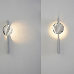 Бра с круглым зеркальным диском на прямоугольном соновании Reflection Circle Glow варинант исполнения - 4 | Loft Concept во Владивостоке