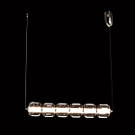 Люстра линейная с 6-ю прозрачными стеклянными плафонами округлой формы HANDLE GRAPE варинант исполнения - 3 | Loft Concept во Владивостоке