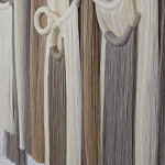 Настенный декор с бахромой белого и бежевого цвета Abstraction I варинант исполнения - 2 | Loft Concept во Владивостоке