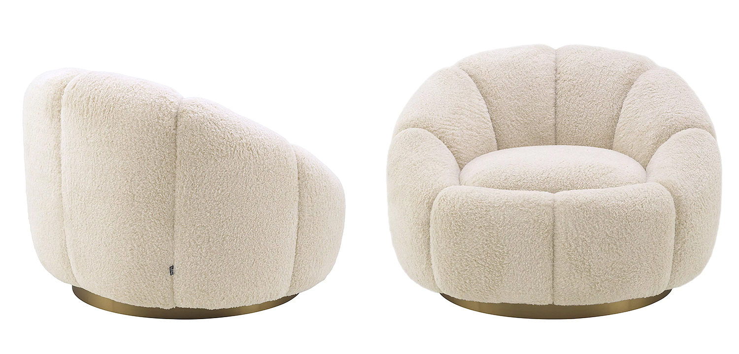 Кресло Eichholtz Swivel Chair Inger Brisbane Cream Кресло Eichholtz Swivel Chair Inger Brisbane Cream - Loft-Concept во Владивостоке