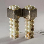 Настольная лампа с основанием из 24 выточенных сферических камней Through Stone варинант исполнения - 3 | Loft Concept во Владивостоке