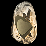 Бра овальное из стекла с золотым элементом Flow Texture  варинант исполнения - 1 | Loft Concept во Владивостоке