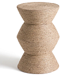 Приставной стол с отделкой из джута Juti D30 см варинант исполнения - 1 | Loft Concept во Владивостоке