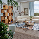 Приставной столик из массива манго Tom-tom Grey варинант исполнения - 4 | Loft Concept во Владивостоке