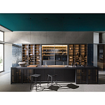 Кухонный гарнитур из дерева и камня с раздвижными дверцами OPERATING COLUMN 2.0 Dada Engenereed Kitchen варинант исполнения - 5 | Loft Concept во Владивостоке