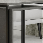 Комплект из 2-х приставных столов серого цвета из дерева ZIGOSH RETRO GREY варинант исполнения - 4 | Loft Concept во Владивостоке