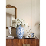 Ваза фарфоровая с узким горлышком и синими цветочными мотивами Independence варинант исполнения - 5 | Loft Concept во Владивостоке