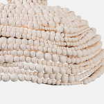 Подвесной светильник в виде купола декорированный белыми деревянными бусинами White Wooden Beads Hanging Lamp варинант исполнения - 3 | Loft Concept во Владивостоке