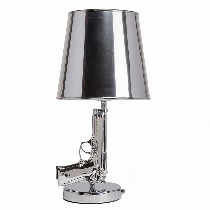 Настольная лампа Flos Guns Bedside Chrome Белый Серебряный Настольная лампа Flos Guns Bedside Chrome Белый Серебряный во Владивостоке | Loft Concept