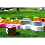 Дизайнерский модульный диван волнистой формы с цветным принтом Poltronova Superonda Sofa варинант исполнения - 36 | Loft Concept во Владивостоке