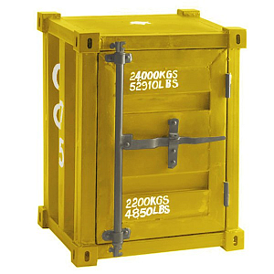 Тумбочка морской контейнер CARLINGUE Sea Container yellow