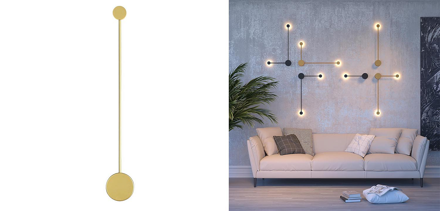 Бра Pin Wall Light Gold 70 Бра Pin Wall Light Gold 70 - Loft-Concept во Владивостоке