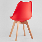 Стул с основой из пластика и мягким сиденьем Arvika Red варинант исполнения - 5 | Loft Concept во Владивостоке