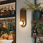 Бра с декором из плетеного бамбука Wicker Oval Lamp варинант исполнения - 3 | Loft Concept во Владивостоке