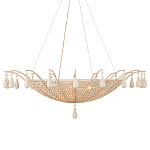 Люстра из деревянных бусин с подвесками в виде капель Wooden Beads варинант исполнения - 5 | Loft Concept во Владивостоке