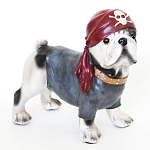Статуэтка собака в бандане Fashionable Dogs Pirate варинант исполнения - 1 | Loft Concept во Владивостоке