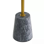 Кофейный столик круглый из мрамора серый Reliable Foundation варинант исполнения - 4 | Loft Concept во Владивостоке