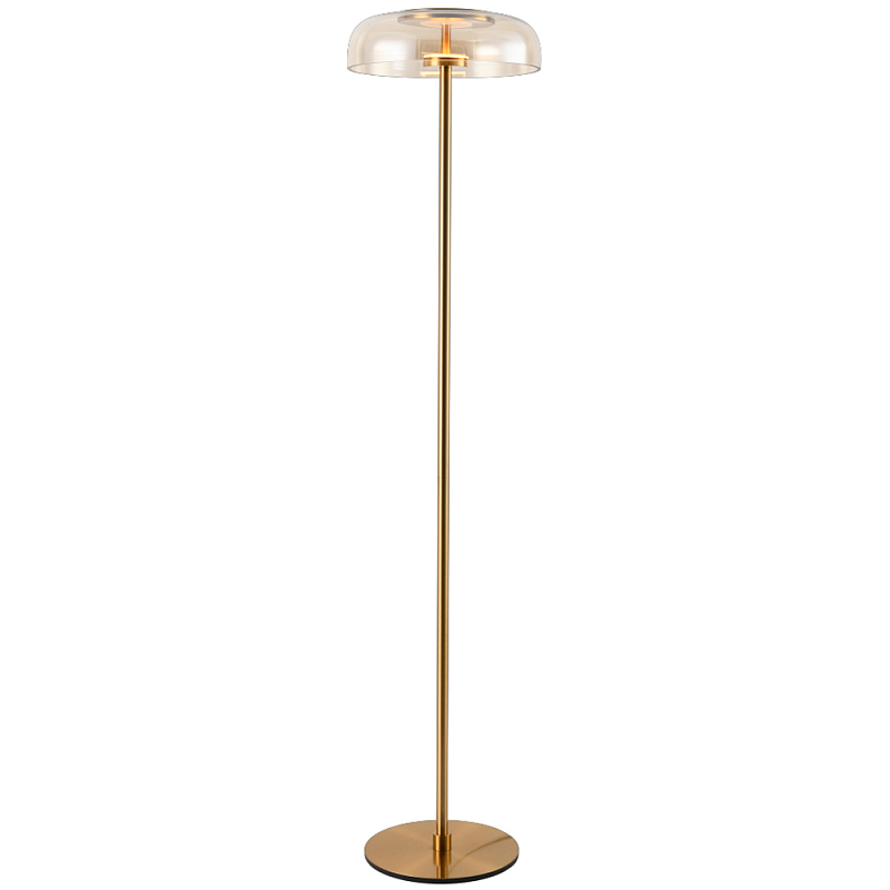 Торшер Blanton Amber Glass Brass Floor Lamp 30 Латунь Прозрачное Стекло Торшер Blanton Amber Glass Brass Floor Lamp 30 Латунь Прозрачное Стекло во Владивостоке | Loft Concept