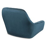 Барный стул со спинкой и подлокотниками на 4-х металлических ножках Douglas Rhombus Синий Велюр варинант исполнения - 3 | Loft Concept во Владивостоке