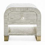 Тумбочка прикроватная с ящиком Tofino White Bone Inlay  Bedside Cabinet   варинант исполнения - 1 | Loft Concept во Владивостоке