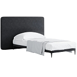 Кровать с большим мягким изголовьем Unity Grey Bed варинант исполнения - 7 | Loft Concept во Владивостоке