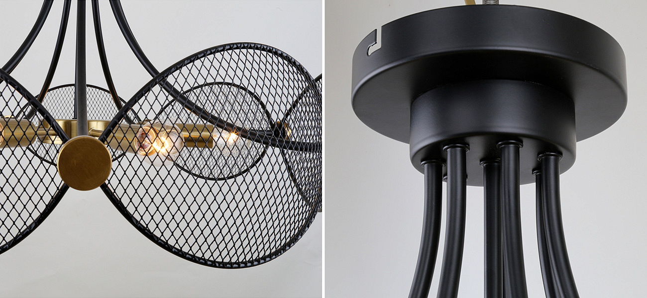Черная люстра с латунными вставками Mosquitoes Caster Черная люстра с латунными вставками Mosquitoes Caster - Loft-Concept во Владивостоке