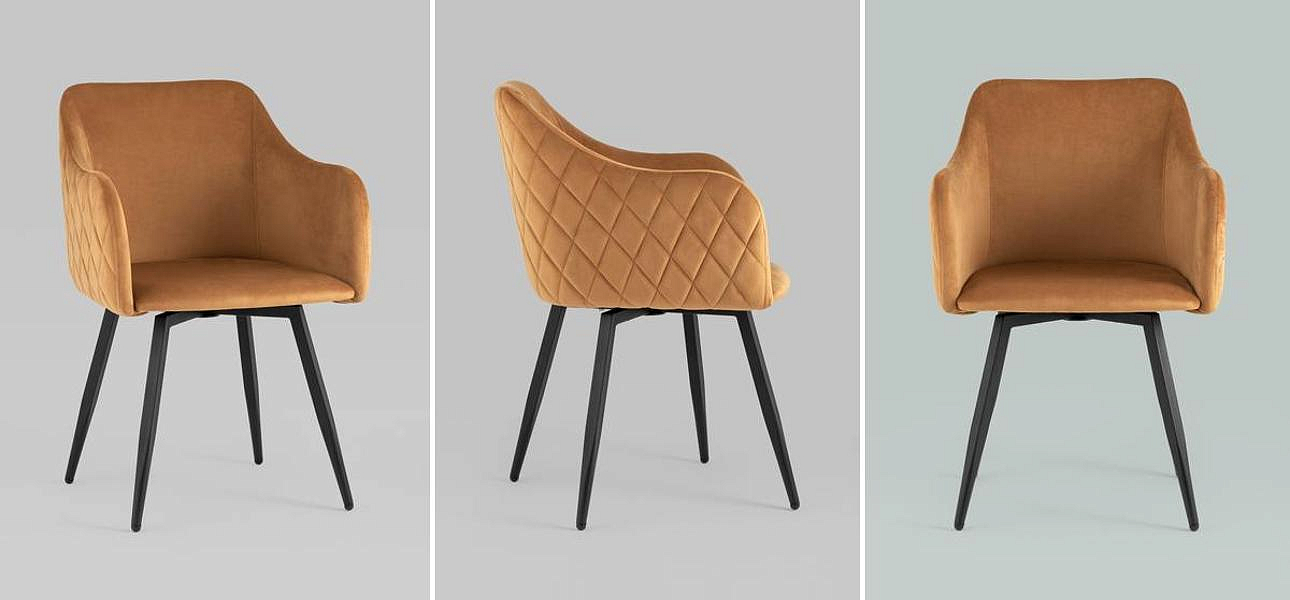 Стул Вращающийся Nika Chair Оранжевый Цвет Стул Вращающийся Nika Chair Оранжевый Цвет - Loft-Concept во Владивостоке