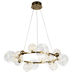 Дизайнерская кольцевая люстра с гирляндой внутри стеклянных плафонов Iona Garland Chandelier 12 варинант исполнения - 2 | Loft Concept во Владивостоке