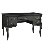 Стол рабочий черный из массива бука с 5-ю ящиками Black Provence варинант исполнения - 1 | Loft Concept во Владивостоке