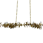 Линейная люстра Brass Eucalyptus Branches Lighting Chandelier варинант исполнения - 1 | Loft Concept во Владивостоке