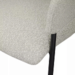 Стул мягкий с подлокотниками Chair Gray Upholstery Boucle варинант исполнения - 7 | Loft Concept во Владивостоке