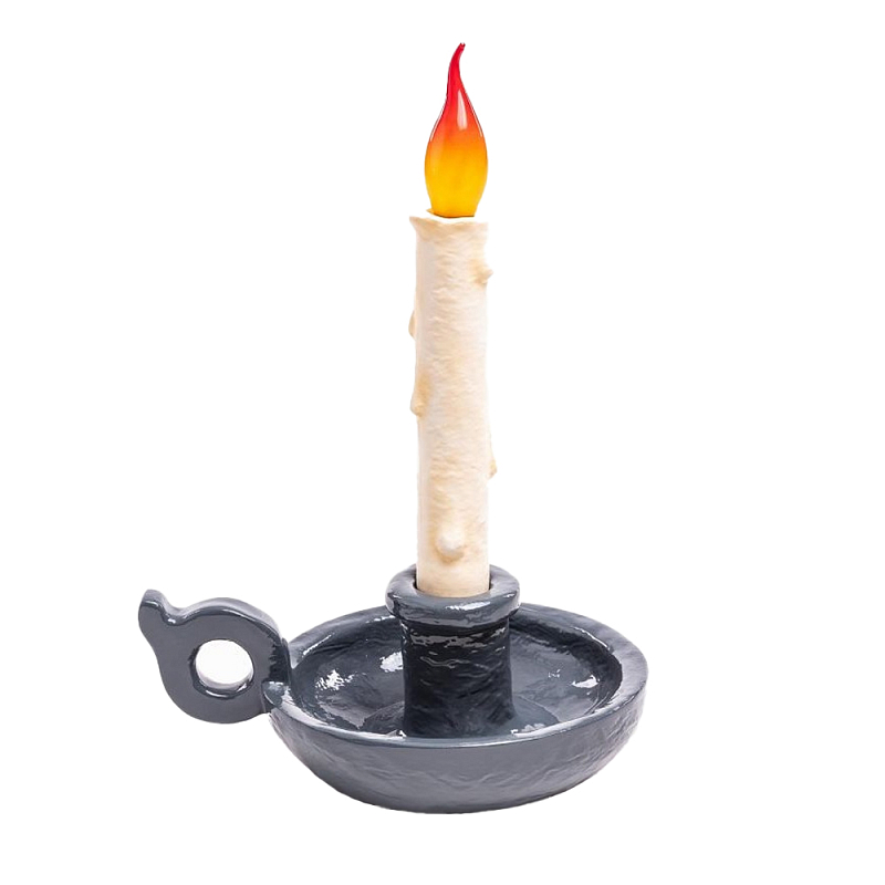Настольная лампа Seletti Bugia grey Белый Серый Настольная лампа Seletti Bugia grey Белый Серый во Владивостоке | Loft Concept