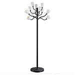 Торшер с плафонами из белых фарфоровых цветов на изогнутых ветвях Floralis варинант исполнения - 1 | Loft Concept во Владивостоке