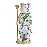 Подсвечник в виде собачки из фарфора с бронзовыми элементами Eden Garden варинант исполнения - 2 | Loft Concept во Владивостоке