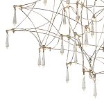 Потолочный светильник с тонким металлическим каркасом цвета хром Quasar варинант исполнения - 3 | Loft Concept во Владивостоке