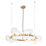 Люстра круглая подвесная с 15-ю прозрачными шарообразными плафонами из стекла Iona chandelier варинант исполнения - 2 | Loft Concept во Владивостоке