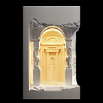 Встраиваемый в стену гипсовый светильник под покраску с колоннами и арками в античном стиле Antiquity Athena варинант исполнения - 9 | Loft Concept во Владивостоке