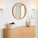 Зеркало круглое в раме из ротанга Wickerwork варинант исполнения - 4 | Loft Concept во Владивостоке