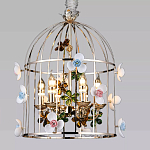 Люстра в виде клетки с цветами Flower Cell варинант исполнения - 1 | Loft Concept во Владивостоке