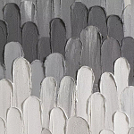 Панно декоративное с ручной росписью Gray Strokes варинант исполнения - 2 | Loft Concept во Владивостоке