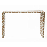 Консоль Дизайнерская Kenya Console ZEBRA Bone Inlay Beige варинант исполнения - 1 | Loft Concept во Владивостоке
